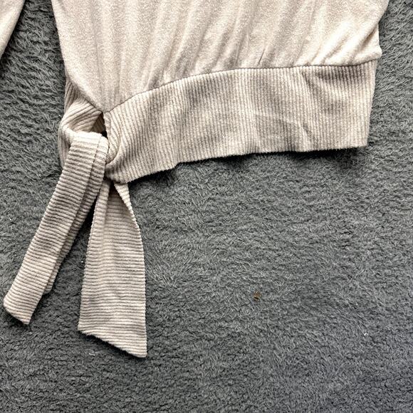 Saturday Sunday Small Pink Casual Sweater Front Tie Boxy Comfort Soft Oversized - Picture 3 of 8